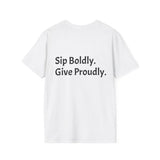 Comfort meets purpose in the J.A.M. Coffee & Tea T-Shirt — Sip Boldly. Give Proudly. Wear the Message.